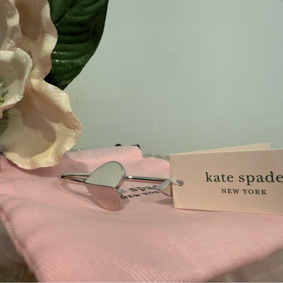 kate spade Jewelry - Kate Spade Silver Heart Bangle *NWT*Dust Bag*Fast Shipping!